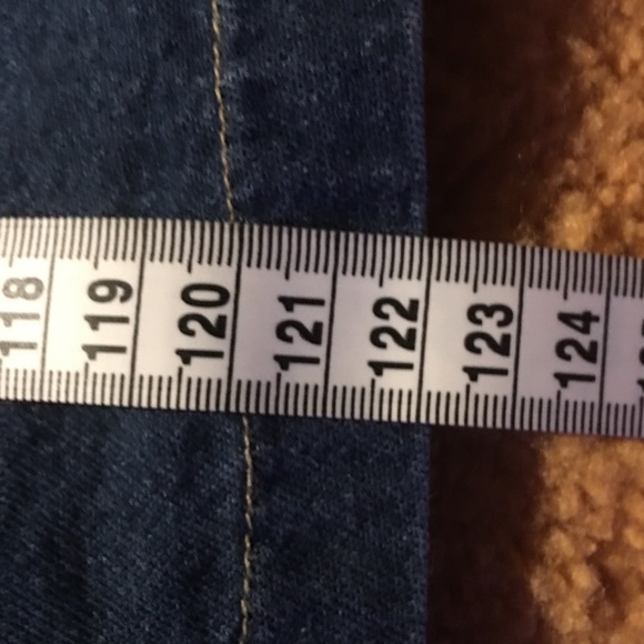 Maxi denim dress in mid-dark blue wash - Picture 7 of 8